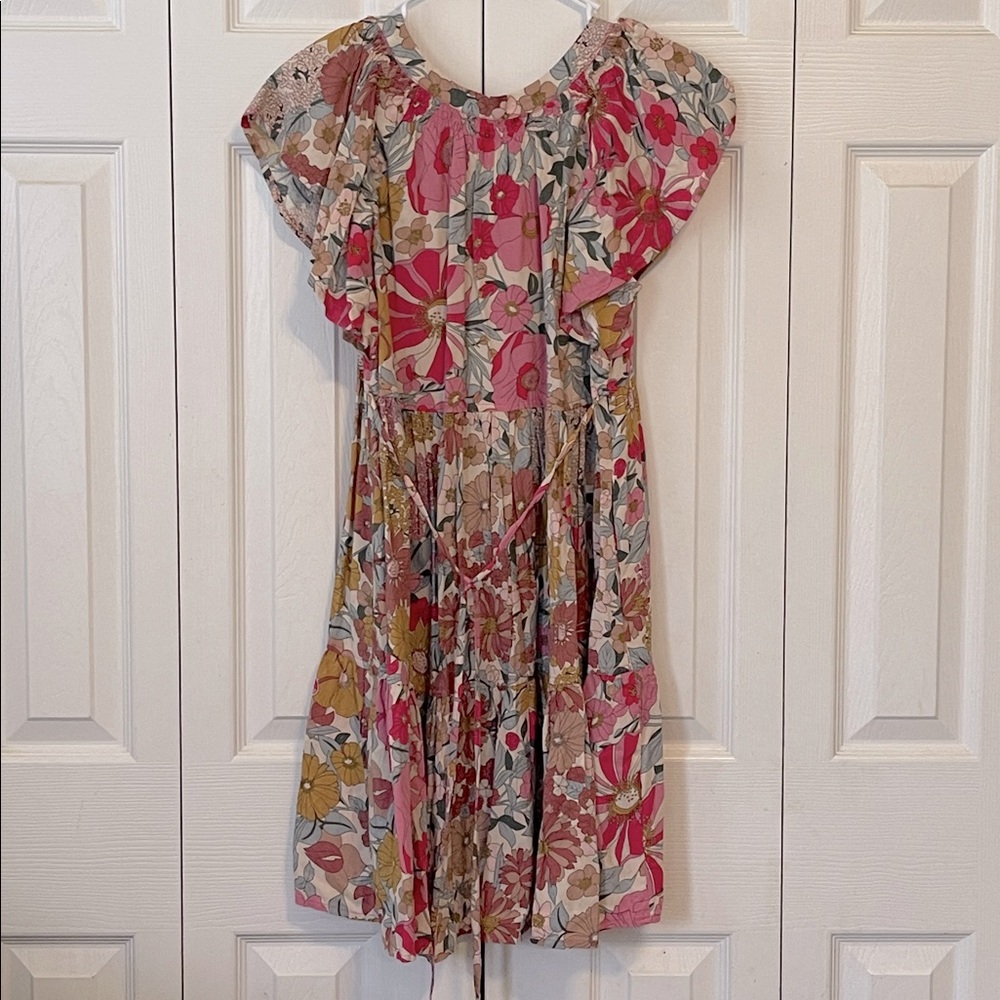 Umgee Floral Dress with Pink and Brown - Picture 5 of 5
